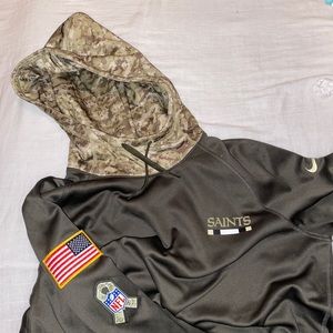 Saints military tribute dri fit hoodie